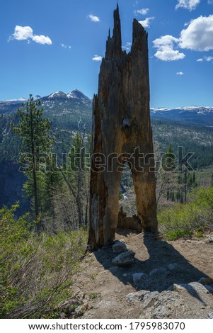 hiking the panorama trail in yosemite national park in california, usa