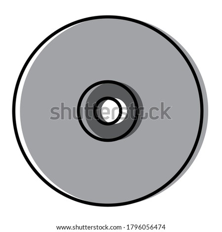 Isolated CD icon. Technology equipment - Vector illustration