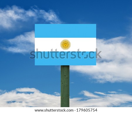 Argentina flag sign on sky
