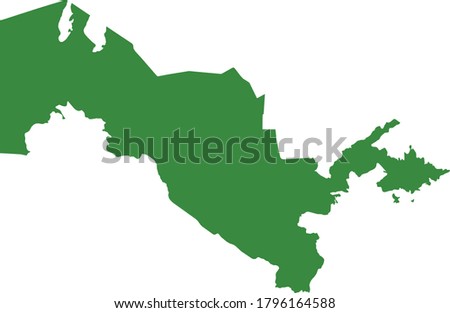 vector illustration of Uzbekistan map