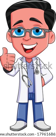 Doctor Mascot vector art and illustration