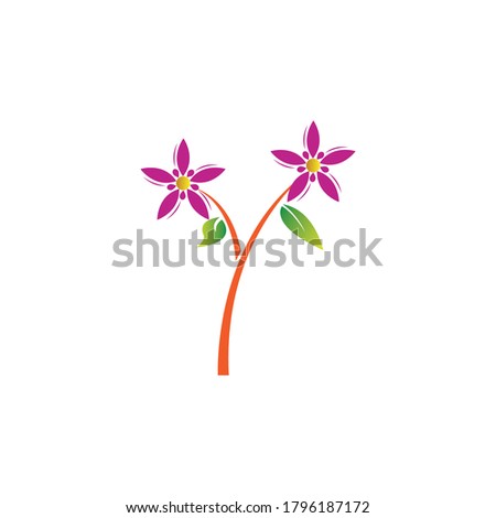 Flower icon color design vector illustration