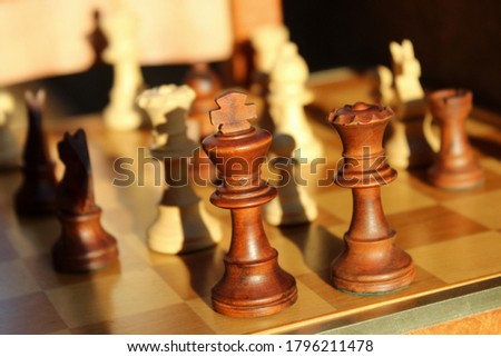 The king and queen in chess - parlor game