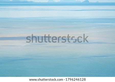 Two Tone Sea in Painting Style Color and Theme, Chumphon Thailand