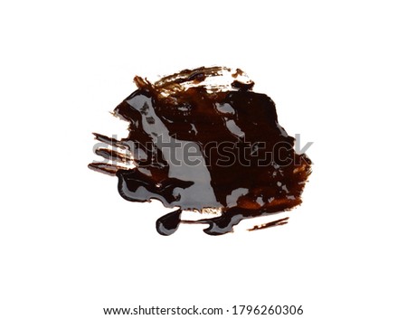 Liquid tar puddle isolated on white background. Royalty-Free Stock Photo #1796260306