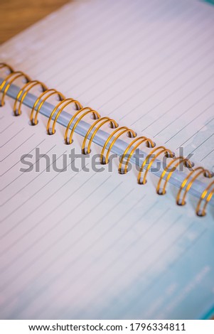 Blank Spiral Notebook isolated on a White Background with clipping path