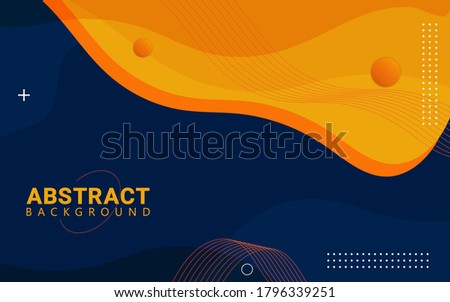 Abstract background - cheese planet concept in blue and orange combination