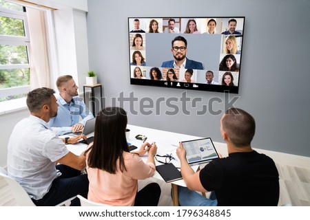 Video Conference Business Meeting Call In Office