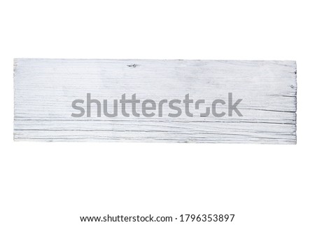 White wooden board with natural striped pattern for background, wooden surface for add text or design decoration. isolated on white background with clipping path. 