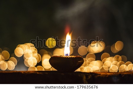 Candle at Asian temple