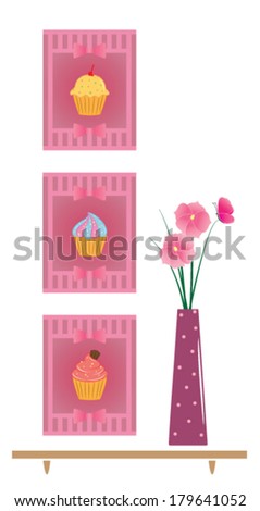 Pink wall decoration for girls