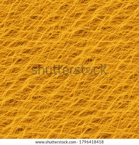 Abstract seamless pattern of intertwining neon threads in the form of waves in orange colors. Topics - the development of science, energy and fantasy. Background for website, cover, or print on fabric