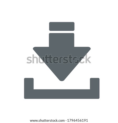 Down arrow vector icon. Down arrow icon isolated on white background
