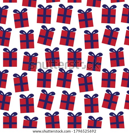 Christmas Red Navy Holiday seamless pattern background for website graphics, fashion textiles