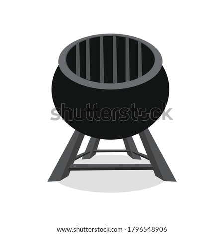 Iron Grill Isometric Flat Icon Illustration Isolated in White