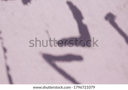 Upper Part of abstract number seven on the paper Mirror reflection Abstract background Light Colors