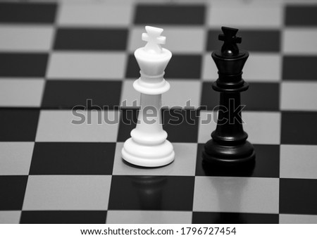 chess board with charecters, photography art