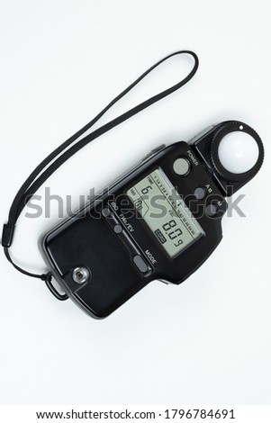 Black photometer with data on the LCD screen