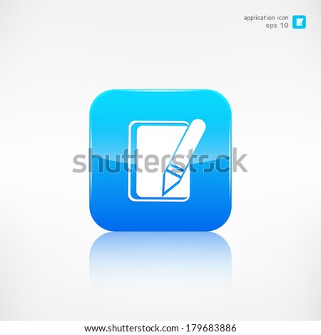 Notepad web icon. Application button.