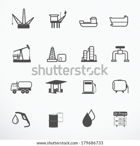 Oil Production icons vector illustration