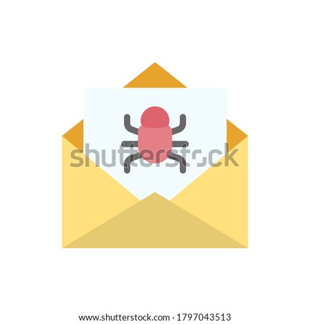 Spam message icon. Simple color vector elements of hacks icons for ui and ux, website or mobile application