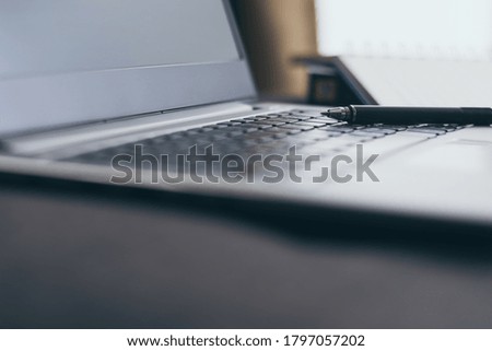 work at home with laptop