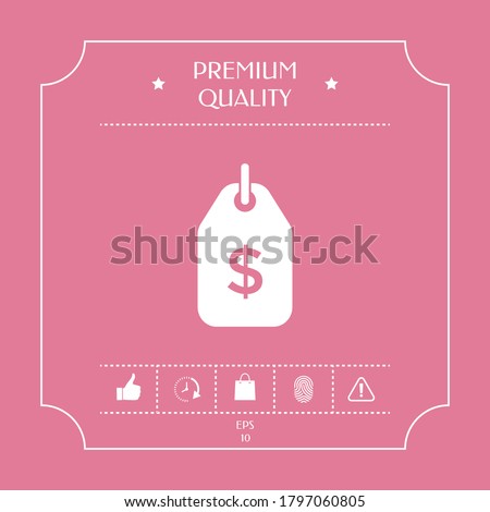 Tag with dollar symbol. Price tag icon for download