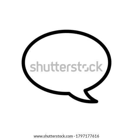 bubble chart, message symbol line icon, Vector Illustration