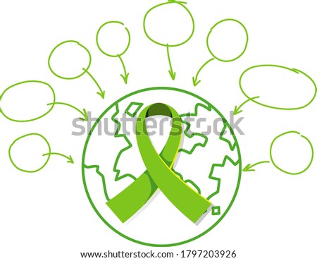 World mental health day icon illustration