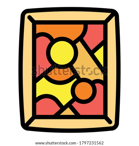 Art gallery picture icon. Outline art gallery picture vector icon for web design isolated on white background