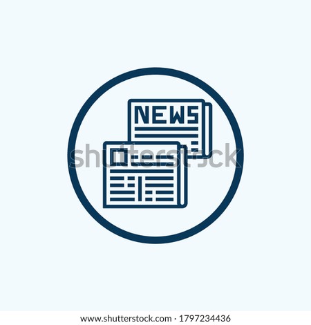 Newspaper icon isolated on white background. Newspaper icon in trendy design style. Newspaper vector icon modern and simple flat symbol for web site, mobile, logo, app
