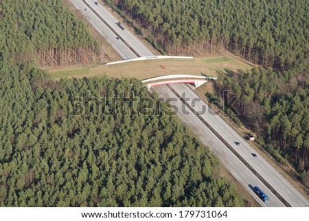 Wildlife crossing (bridge)  Royalty-Free Stock Photo #179731064