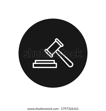 Auction icon vector. Hammer sign