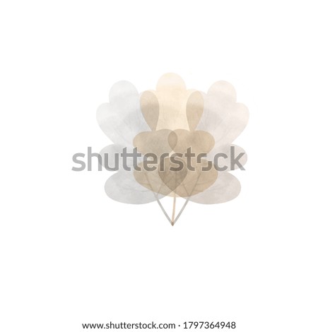 watercolor oak leaf clipart, hand drawn soft gray leaf clip art, floral graphic, bouquet illustration soft design floral elements 