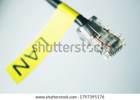 
Twisted pair network cable with RJ-45 connector for LAN