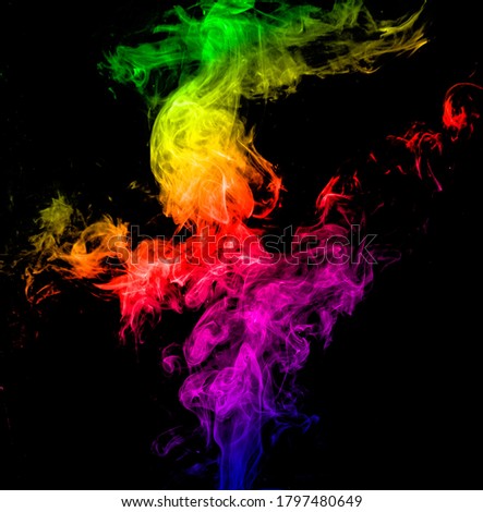 Colored smoke effect made with different editing programs