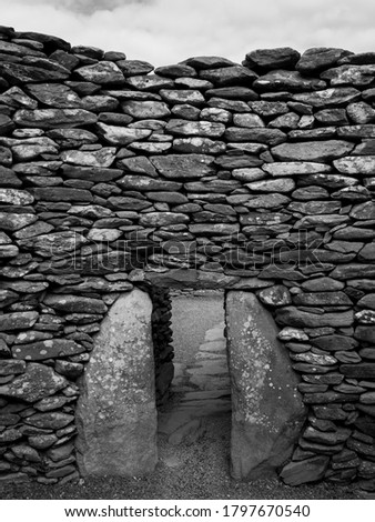 Ruins of a building, Ballyferriter, County Kerry, Ireland