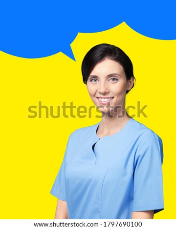 Concept of healthcare worker inspired by classic vintage American poster.