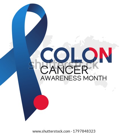 vector graphic of colon cancer awareness month good for colon cancer awareness month celebration. flat design. flyer design.flat illustration. awareness.
