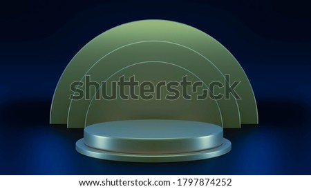 product display cylinder podium studio background. Abstract 3d geometric shape object illustration render. 3D rendering