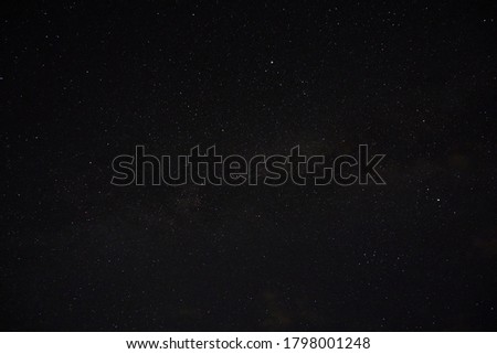 night photography Milky Way over field