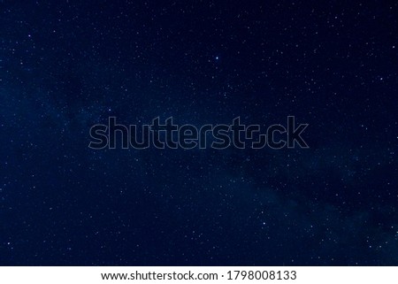 bright starry sky and Milky Way on a moonless night