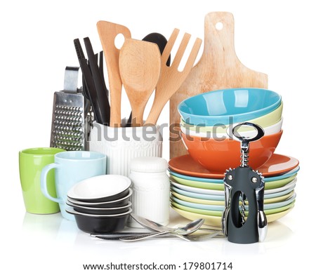 Cooking equipment. Isolated on white background Royalty-Free Stock Photo #179801714