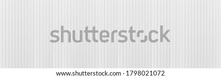 Panorama of White patterned plastic wall panels texture and seamless background