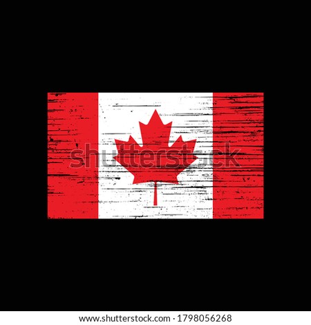 Canada Grunge Distress Country Flag Vector