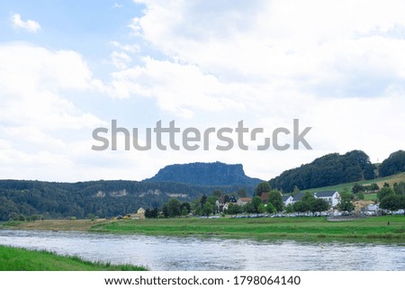 the Elbe river flows in the east, in a small town in Germany