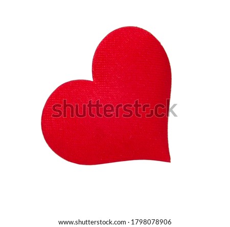 Decorative craft heart isolated on the white