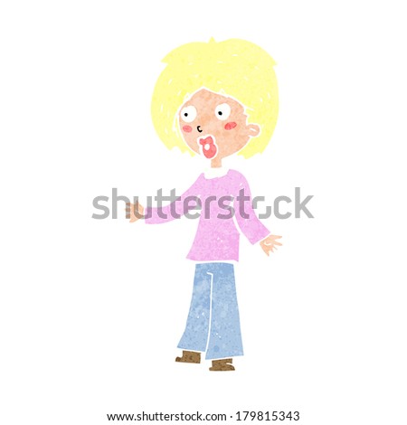 cartoon surprised woman