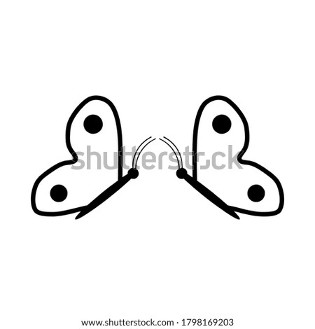 butterfly icon vector illustration logo template