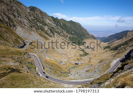 Mountain road landscape panorama. High quality photo panoramic